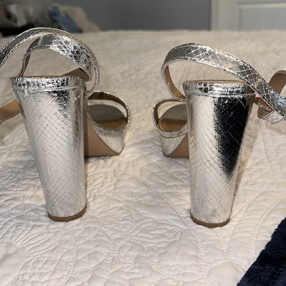 ASOS Shoes | River Island platform heeled sandal in silver - Picture 6 of 8